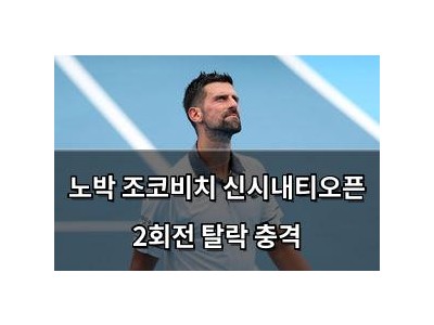 노박 조코비치 신시내티오픈 2회전 탈락 충격