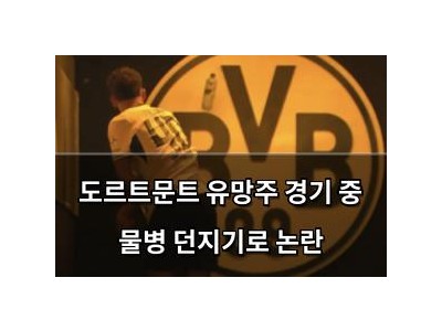 도르트문트 유망주 경기 중 물병 던지기로 논란