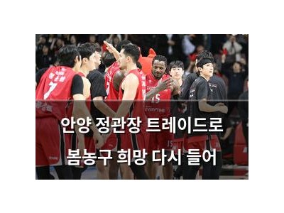 안양 정관장 트레이드로 봄농구 희망 다시 들어