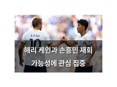 해리 케인과 손흥민 재회 가능성에 관심 집중