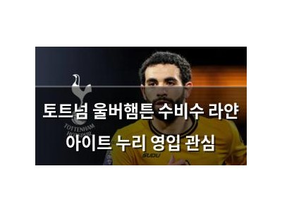 토트넘 울버햄튼 수비수 라얀 아이트 누리 영입 관심