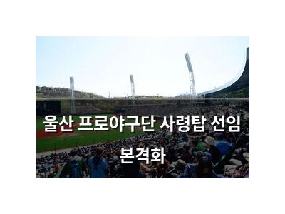 울산 프로야구단 사령탑 선임 본격화