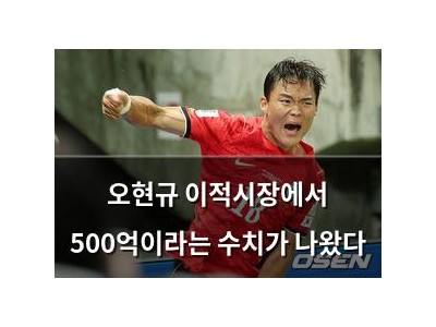 오현규 이적시장에서 500억이라는 수치가 나왔다