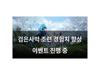 검은사막 조련 경험치 향상 이벤트 진행 중