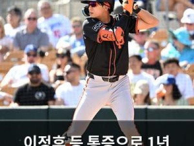 이정후 등 통증으로 1년 만에 복귀