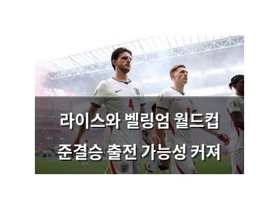 라이스와 벨링엄 월드컵 준결승 출전 가능성 커져